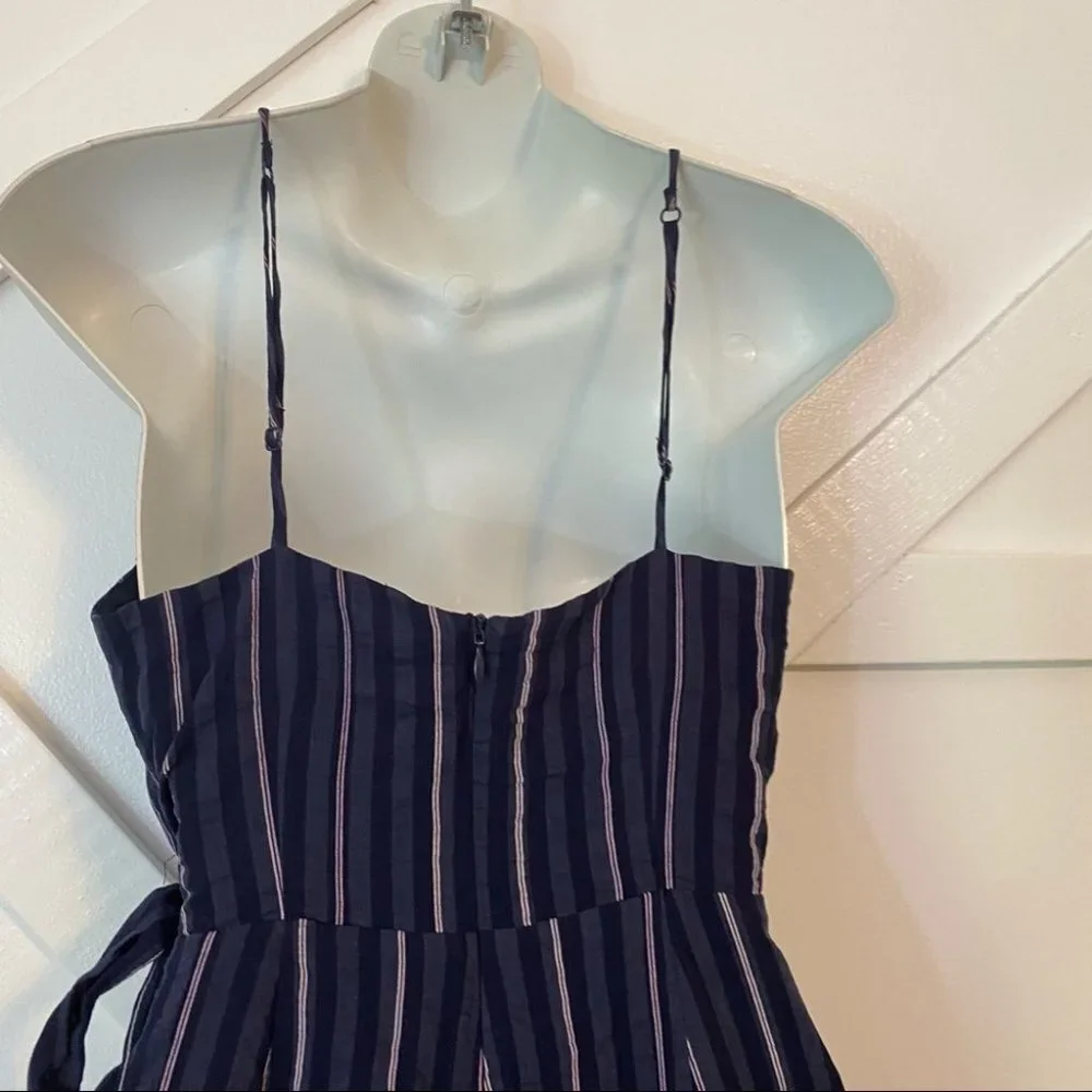 The Fifth Label Striped Wide Leg Wrap Jumpsuit S